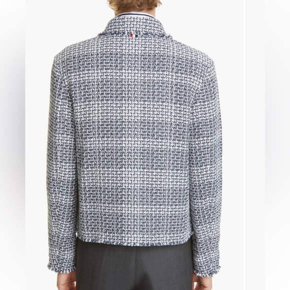 Thom Browne Frayed Tweed Golf Jacket - Size Small - Picture 3 of 12